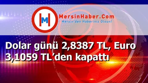 Dolar günü 2,8387 TL, Euro 3,1059 TL’den kapattı