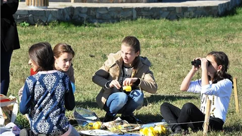 Öğrenciler, 'Tabiat Dersi'nin ilk dersini Kuşcenneti'nde yaptı