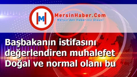 Başbakanın istifasını değerlendiren muhalefet Doğal ve normal olanı bu