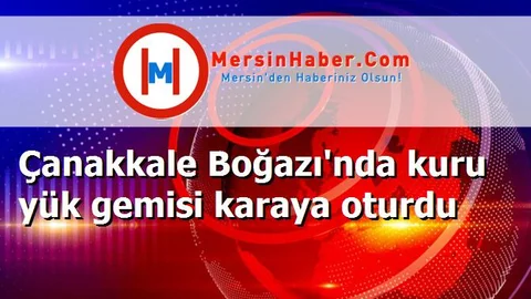 Çanakkale Boğazı'nda kuru yük gemisi karaya oturdu