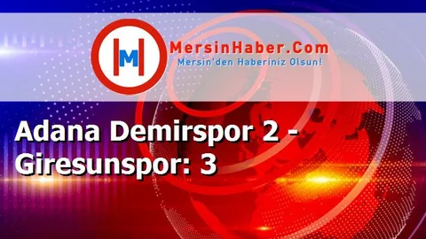 Adana Demirspor 2 - Giresunspor: 3