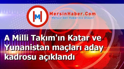 A Milli Takım'ın Katar ve Yunanistan maçları aday kadrosu açıklandı