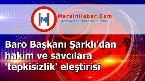 Baro Başkanı Şarklı'dan hakim ve savcılara 'tepkisizlik' eleştirisi