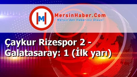 Çaykur Rizespor 2 - Galatasaray: 1 (İlk yarı)