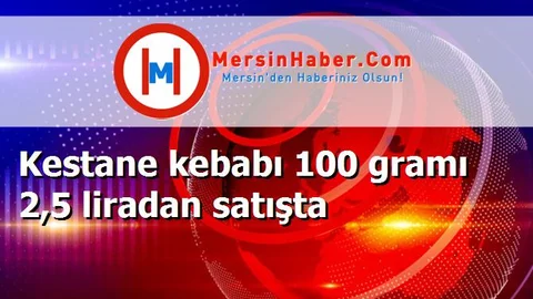 Kestane kebabı 100 gramı 2,5 liradan satışta