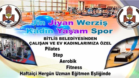 Bitlis Belediyesi'nden kadınlara spor kursları
