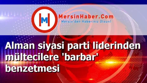 Alman siyasi parti liderinden mültecilere 'barbar' benzetmesi