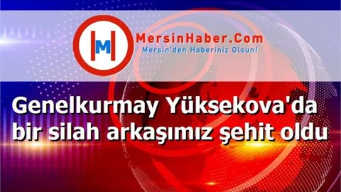 Genelkurmay Yüksekova'da bir silah arkaşımız şehit oldu