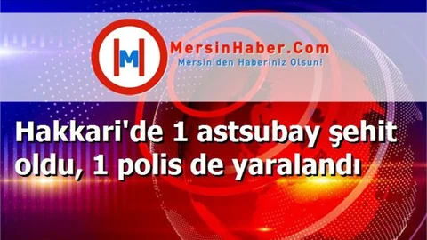 Hakkari'de 1 astsubay şehit oldu, 1 polis de yaralandı