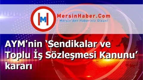 AYM'nin ‘Sendikalar ve Toplu İş Sözleşmesi Kanunu’ kararı