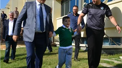 Bursasporlu minik Yusuf’un hayali gerçek oldu