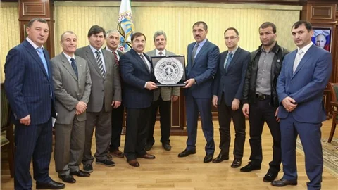 İnguşetya Başkanı Yevkurov, Türkiye Güreş Federasyonu heyetini ağırladı