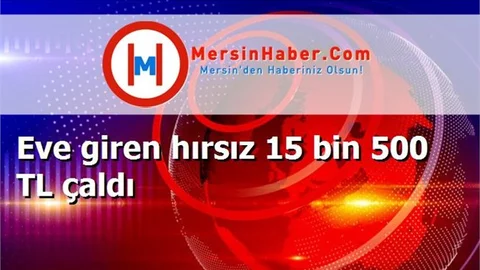 Eve giren hırsız 15 bin 500 TL çaldı