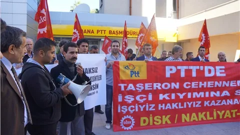 İşten atılan taşeron işçiler eylem yaptı