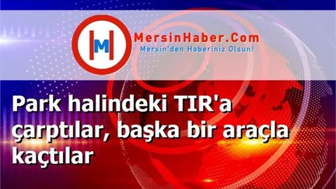 Park halindeki TIR'a çarptılar, başka bir araçla kaçtılar