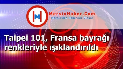 Taipei 101, Fransa bayrağı renkleriyle ışıklandırıldı