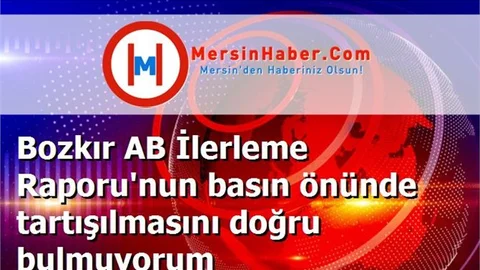Bozkır AB İlerleme Raporu'nun basın önünde tartışılmasını doğru bulmuyorum