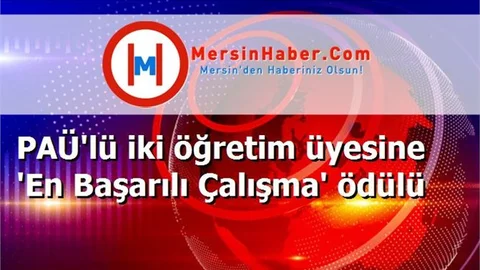 PAÜ'lü iki öğretim üyesine 'En Başarılı Çalışma' ödülü