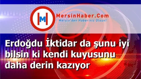 Erdoğdu İktidar da şunu iyi bilsin ki kendi kuyusunu daha derin kazıyor