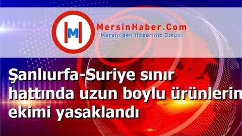 Şanlıurfa-Suriye sınır hattında uzun boylu ürünlerin ekimi yasaklandı