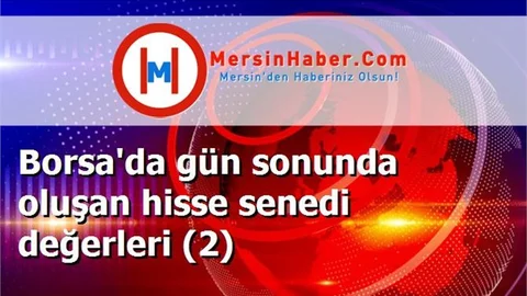 Borsa'da gün sonunda oluşan hisse senedi değerleri (2)