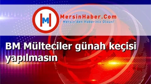 BM Mülteciler günah keçisi yapılmasın
