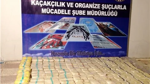 Malatya’da 87 kilo eroin yakalandı