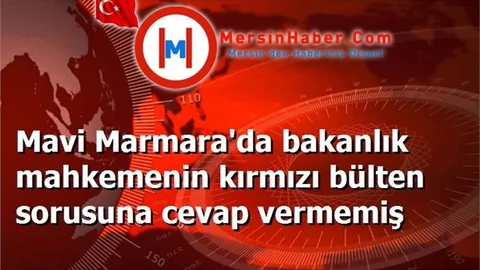 Mavi Marmara'da bakanlık mahkemenin kırmızı bülten sorusuna cevap vermemiş