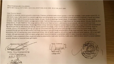 AOÇ Müzesi'ndeki yangında Atatürk'ün traktörlü yağlı boya resmi de yanmış