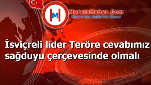 İsviçreli lider Teröre cevabımız sağduyu çerçevesinde olmalı