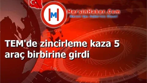 TEM'de zincirleme kaza 5 araç birbirine girdi