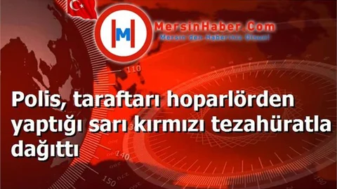 Polis, taraftarı hoparlörden yaptığı sarı kırmızı tezahüratla dağıttı