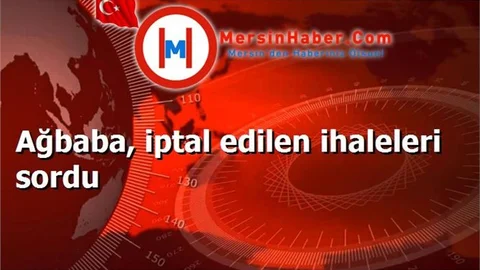 Ağbaba, iptal edilen ihaleleri sordu