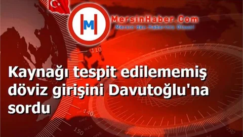 Kaynağı tespit edilememiş döviz girişini Davutoğlu'na sordu