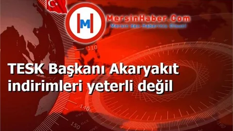 TESK Başkanı Akaryakıt indirimleri yeterli değil