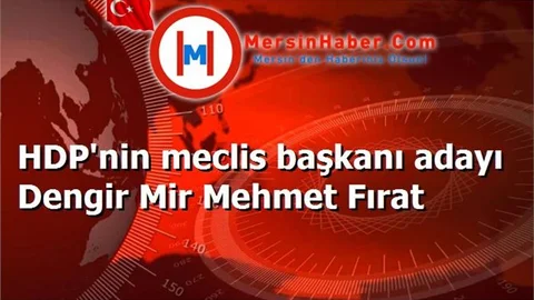 HDP'nin meclis başkanı adayı Dengir Mir Mehmet Fırat
