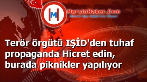 Terör örgütü IŞİD'den tuhaf propaganda Hicret edin, burada piknikler yapılıyor