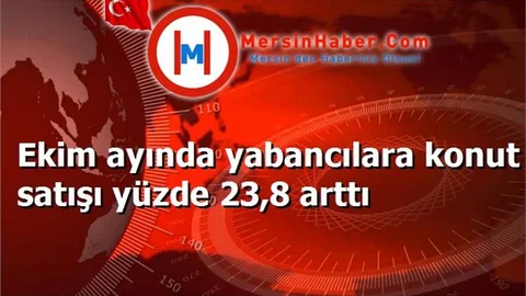 Ekim ayında yabancılara konut satışı yüzde 23,8 arttı