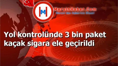 Yol kontrolünde 3 bin paket kaçak sigara ele geçirildi