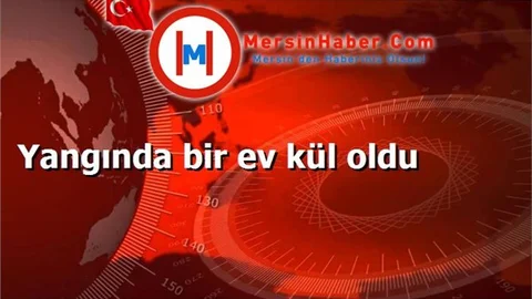 Yangında bir ev kül oldu