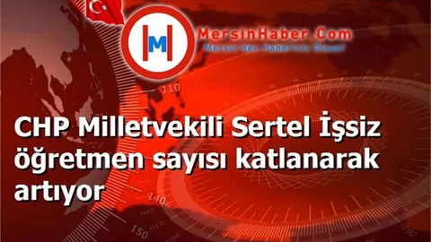 CHP Milletvekili Sertel İşsiz öğretmen sayısı katlanarak artıyor