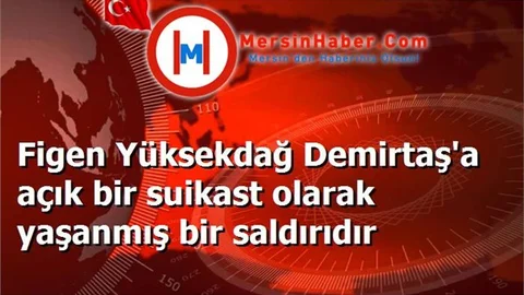 Figen Yüksekdağ Demirtaş'a açık bir suikast olarak yaşanmış bir saldırıdır