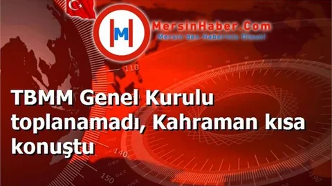 TBMM Genel Kurulu toplanamadı, Kahraman kısa konuştu