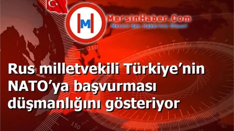 Rus milletvekili Türkiye’nin NATO’ya başvurması düşmanlığını gösteriyor