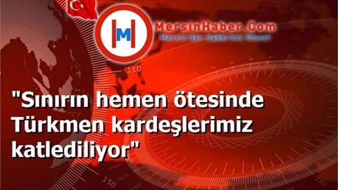 "Sınırın hemen ötesinde Türkmen kardeşlerimiz katlediliyor"