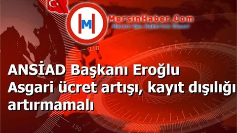 ANSİAD Başkanı Eroğlu Asgari ücret artışı, kayıt dışılığı artırmamalı