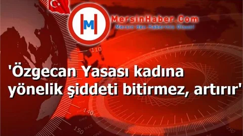 'Özgecan Yasası kadına yönelik şiddeti bitirmez, artırır'