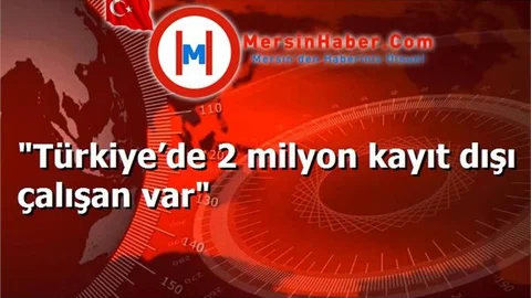 "Türkiye’de 2 milyon kayıt dışı çalışan var"