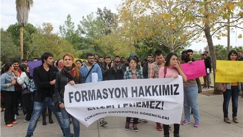 Formasyon için yürüyen öğrenciler Diplomalı işsiz olmak istemiyoruz