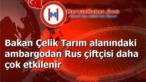 Bakan Çelik Tarım alanındaki ambargodan Rus çiftçisi daha çok etkilenir